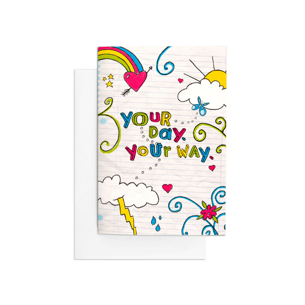 Your Day Your Way Fun Colourful Interactive Birthday Card