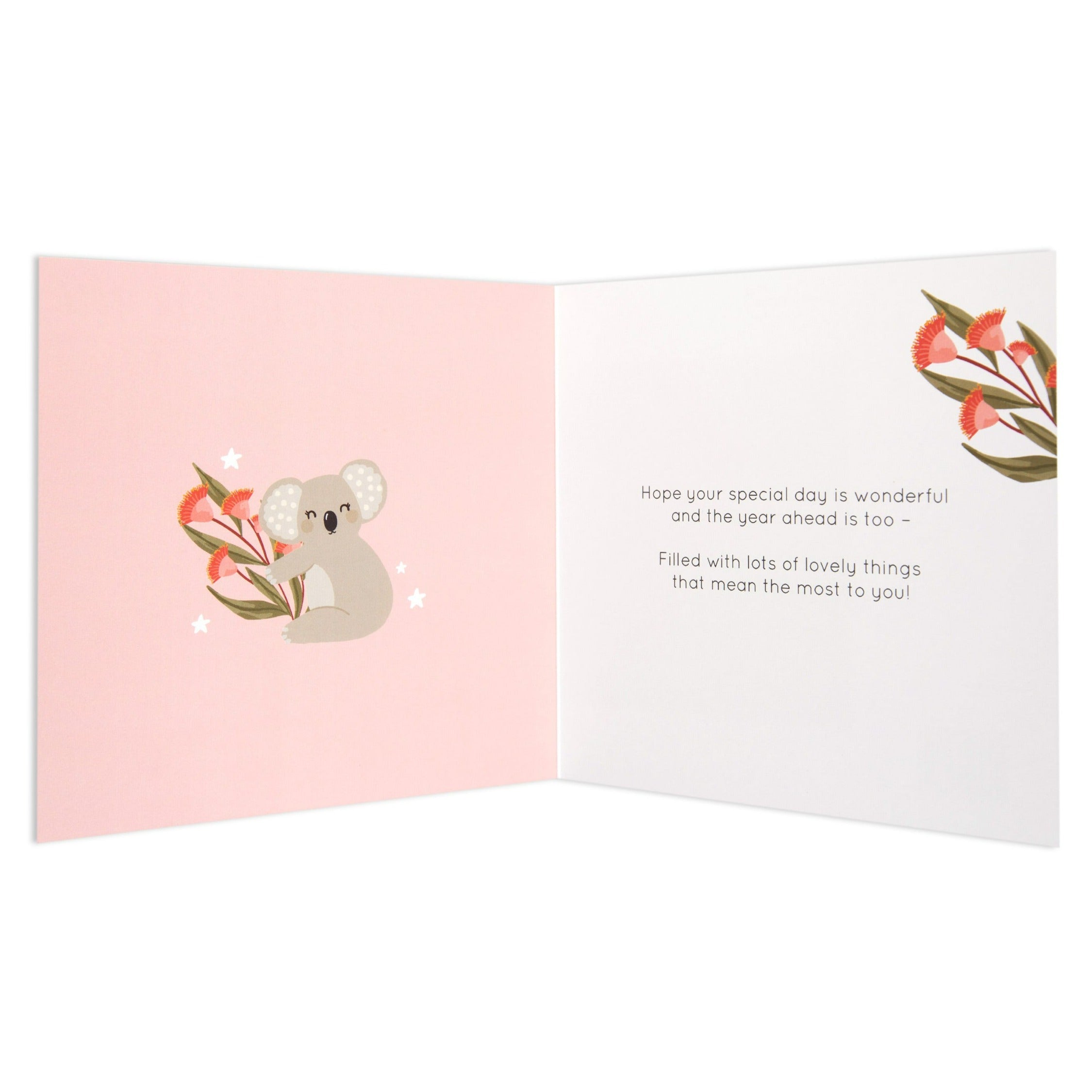 Australian Spirit Bush Buddies Birthday Card  - Koala, Platypus & Kangaroo
